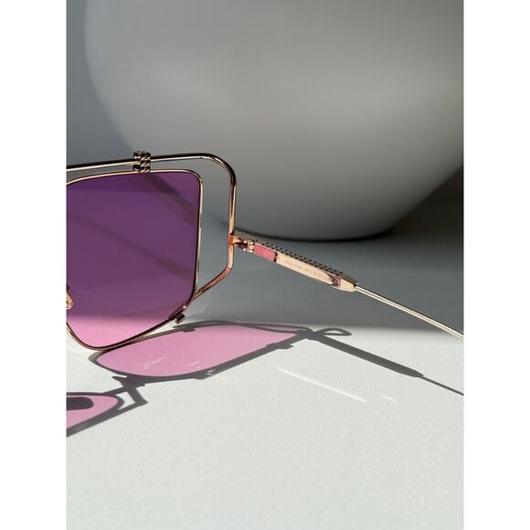 NEW Valentino VLS116-C Gold Pink Oversized Square Sunglasses - Picture 10 of 10